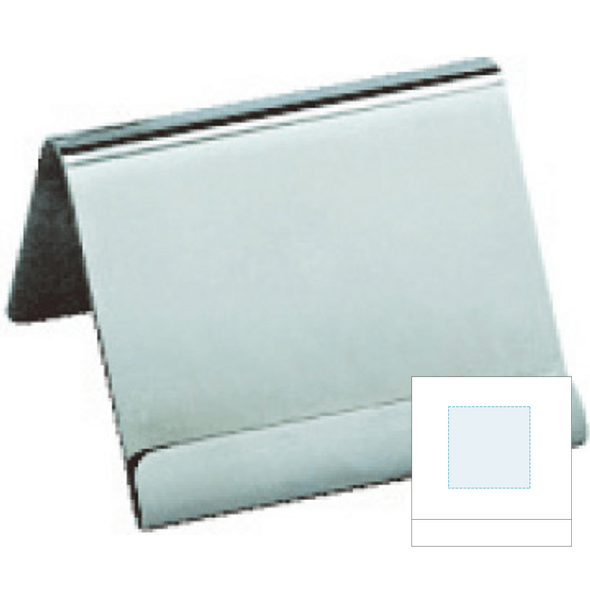 Kleine Staffeleien für Etiketten aus Edelstahl